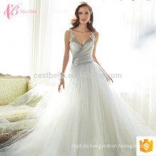 Elegantes Halfter Ballkleid Spitze Nixe Brautkleid